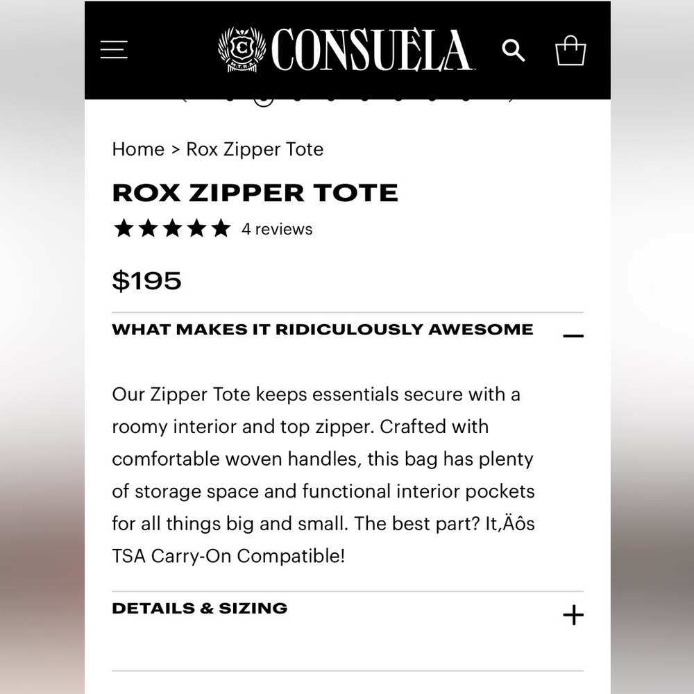 Consuela Rox Zipper Tote - Picture 12 of 12